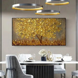 Customized Gift - 100% Painting Abstract Gold Tree