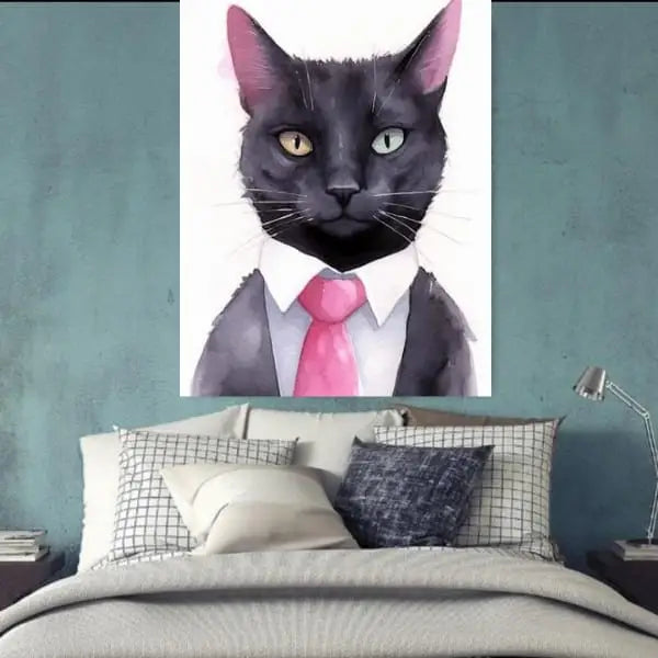 panel set wall art - Boss Cats Canvas