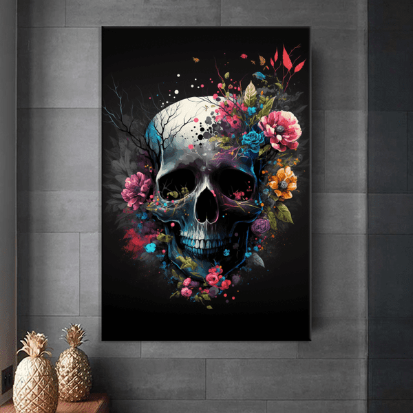 panel set wall art - Charming Skull