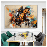 animals canvas wall art - Equestrian Graffiti Style Canvas