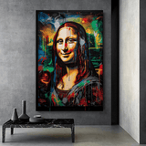 Customized Gift - Moody Mona Lisa Graffiti Canvas