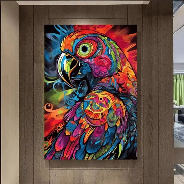 panel set wall art - Parrot Abstract Style Canvas